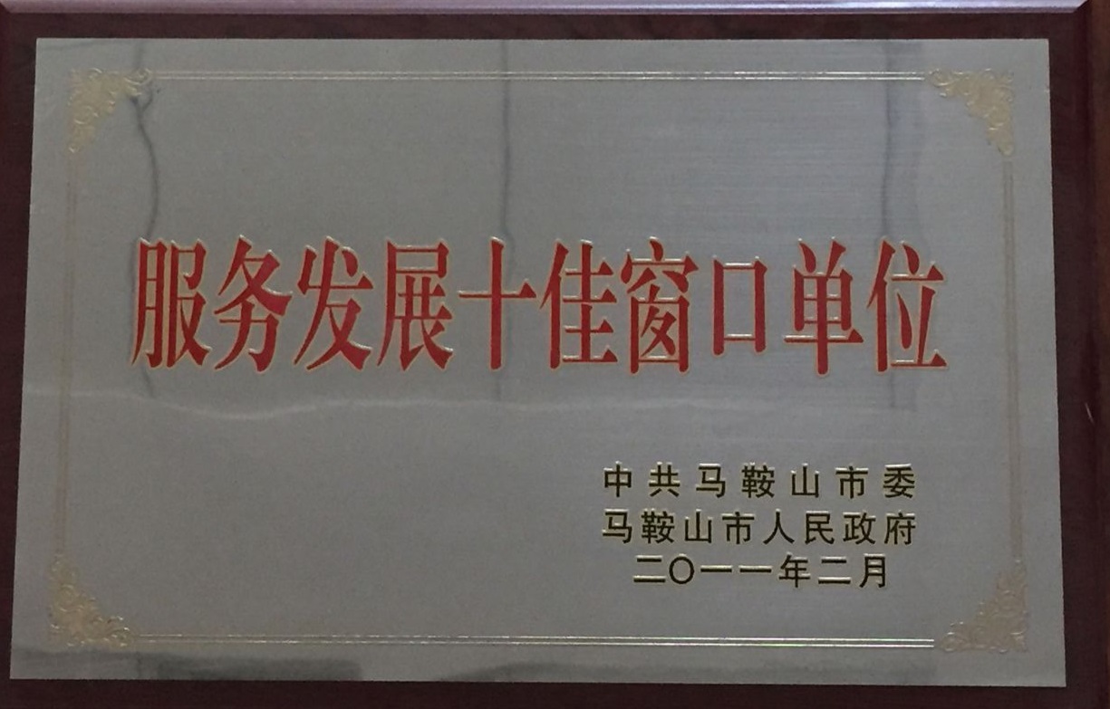 2011年服务业发展十佳 窗口单位